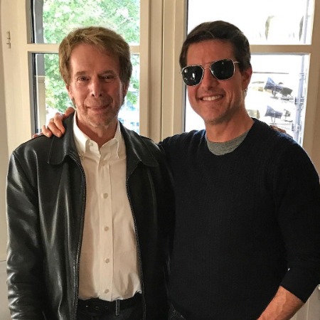 Jerry Bruckheimer with the actor Tom Cruise.